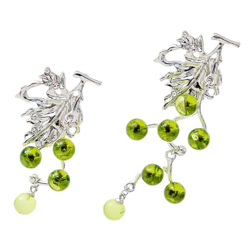 CONGARTENO Asymmetrische Traubenohrringe Damen Leichte Auffällige Tropfenohrringe Kostüm Accessoires Vielseitig Tragbar Einzigartiges Design für Partys und Alltag von CONGARTENO