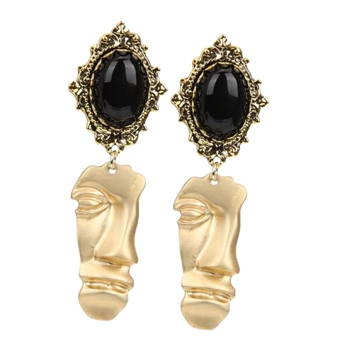 CONGARTENO Ausgefallene Damen Halbgesicht Ohrringe aus Hochwertigem Material Auffällige Dangle Ohrringe mit Ästhetischem Design Modischer Schmuck für Frauen und Kreative Geschenkidee von CONGARTENO