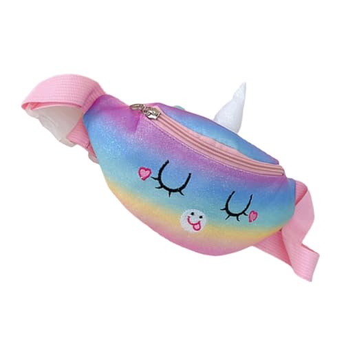 CONGARTENO Bauchtasche Mädchen Einhorn mit Verstellbarem Gurt Leichte Hüfttasche aus Robustem Material für Reisen Alltag Shopping und Ausflüge Niedliche Cartoon Gürteltasche von CONGARTENO