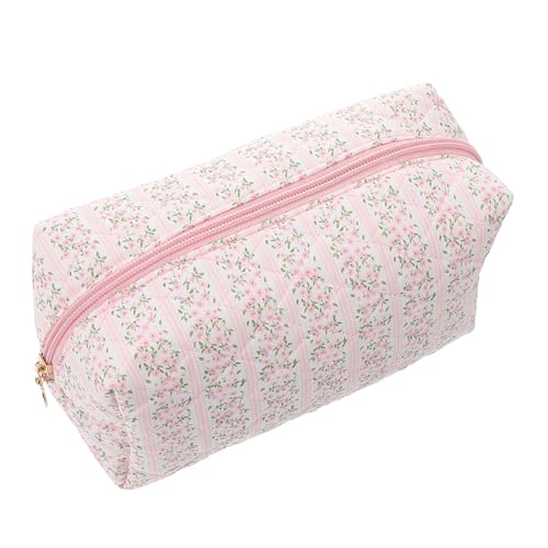 CONGARTENO Floral Kosmetiktasche Für Damen Große Praktische Make-up Tasche Für Reisen Und Alltag Tragbar Süßem Zur Organisation Von Beauty-produkten von CONGARTENO