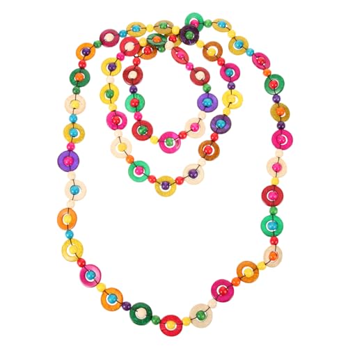 CONGARTENO Böhmische Kokosnussschale Halskette für Damen Handgefertigt Rund Gewebt Bunte Vintage Boho Schmuck Langlebig für Geburtstag Muttertag Strand Party und Alltag von CONGARTENO