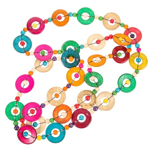 CONGARTENO Bohemia Halskette Damen Lang mit Kokosnussschale Anhänger Modischer Ethno Stil Handgefertigte Perlenkette für Party Urlaub Strand und Alltag Geeignet von CONGARTENO