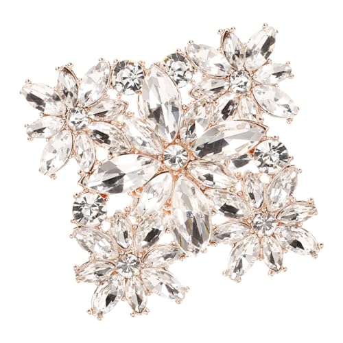 CONGARTENO Brautschuh Clip mit Strasssteinen Abnehmbare Schuhschnalle Vielseitiges Hochzeitsschmuck Accessoire für Damen High Heels Pumps und Sandalen Goldfarben von CONGARTENO