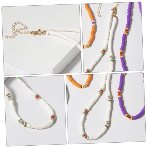 CONGARTENO Bunte Ethno Choker Halskette Polymer Clay Stilvolle Damen Halskette für Leicht und Langlebig Perfektes Schmuckstück für Alltag von CONGARTENO