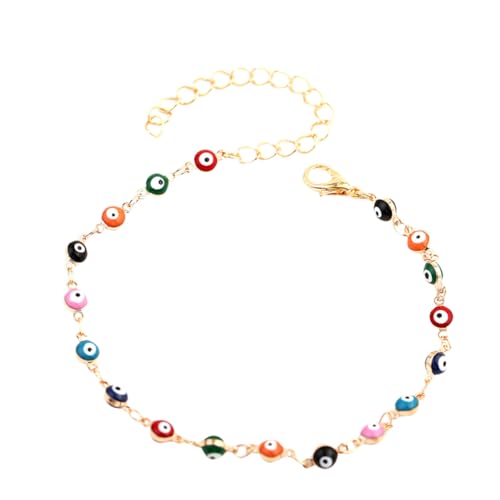 CONGARTENO Bunte Fußkette mit Kreativem Augendesign Verstellbar Langlebig und Stylisch Geeignet als Strand Sommer schmuck für Damen und Mädchen von CONGARTENO