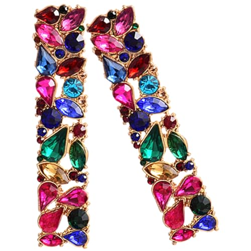 CONGARTENO Bunte Ohrstecker mit Funkelnden Strasssteinen Leichte Statement Ohrringe für Damen Vielseitiger Schmuck für Party Hochzeit und Alltag von CONGARTENO
