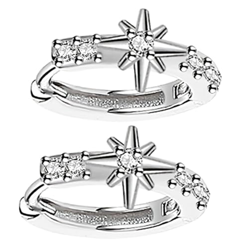 CONGARTENO Cartilage Hoops Ohrringe Damen mit Funkelnden Zirkonia Filigranes Stern Design Leicht und Komfortabel Modisch für Alltag Party und von CONGARTENO