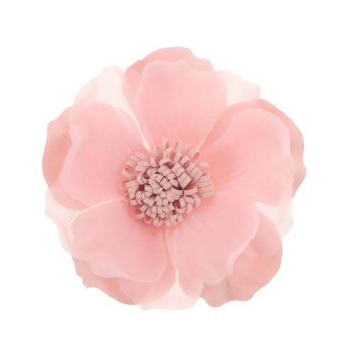 CONGARTENO Chiffon Blumenbrosche Anstecknadel Seidenstoff Blüte Rosa French Style Elegante Brosche für Kleidung Taschen Hüte Damen Accessoire Modisch Vielseitig von CONGARTENO