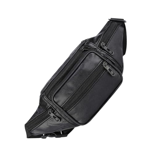 CONGARTENO Cowhide Waist Bag Herren Multifunktionale Bauchtasche Große Kapazität Sporttasche für Radfahren Joggen Reisen Alltag von CONGARTENO