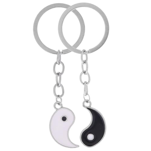 CONGARTENO Creative Couple Keychain Alloy Schlüsselanhänger mit Ying Yang Design Leichtes Accessoire für Taschen und Rucksäcke für Freunde von CONGARTENO