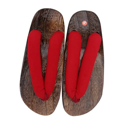 CONGARTENO Creative Herren Holzclogs Sandalen Japanischer Stil Flache Sohle Bequeme Männerschuhe Sommer Hausschuhe Pantolette Skin Friendly Innensohle von CONGARTENO