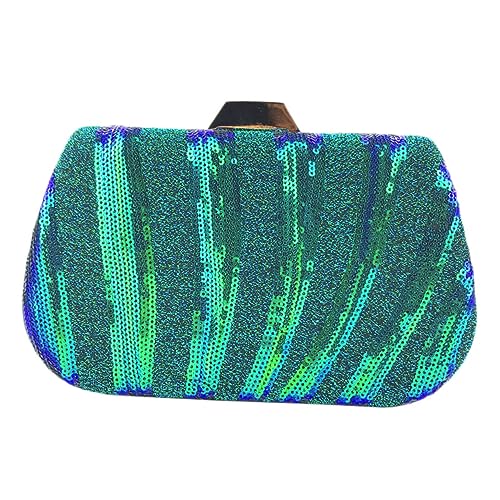 CONGARTENO Damen Abendtasche Handtasche mit Pailletten Glänzend Mittelgroß Strapazierfähig für Party Bankett Geburtstag Geschenkidee Grün von CONGARTENO