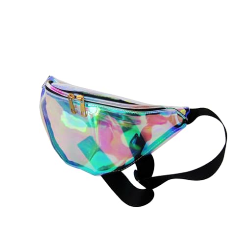 CONGARTENO Damen Bauchtasche Verstellbar PU Material Transparente Hüfttasche mit Reißverschluss Leichte Sporttasche für Joggen Radfahren Reisen Strand und Outdoor Aktivitäten von CONGARTENO