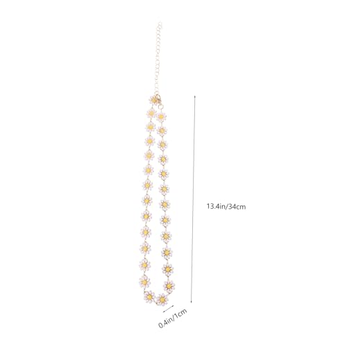 CONGARTENO Damen Blumenkette Halskette Elegantes Schmuckaccessoire aus Langlebiger Legierung Modisches Blumendesign Brautkette für Stilbewusste Frauen Vielseitig Kombinierbar und Kreativ von CONGARTENO