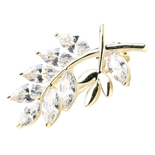 CONGARTENO Damen Brosche Design Vergoldet mit Funkelnden Zirkonia Anstecknadel für Kleidung und Hüte Vielseitiges Schmuckaccessoire für Festliche Anlässe und Alltag von CONGARTENO