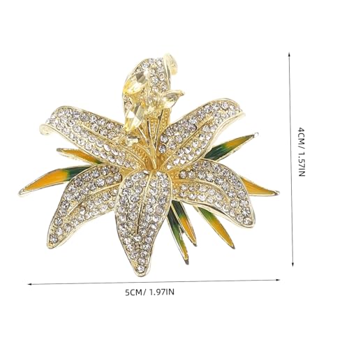CONGARTENO Damen Brosche mit Funkelnden Blumen Design Handwerkskunst Vielseitige Anstecknadel für Kleider Hemden Anzüge bei Besonderen Anlässen und Hochzeiten von CONGARTENO