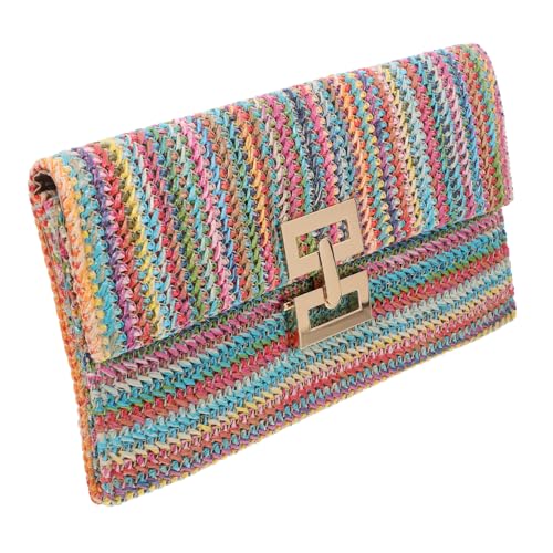 CONGARTENO Damen Clutch Tasche Handgefertigt Geflochtene Party Clutch Bag Bunte Freizeit Abendtasche Robust Für Hochzeit Tanzabend Alltag von CONGARTENO