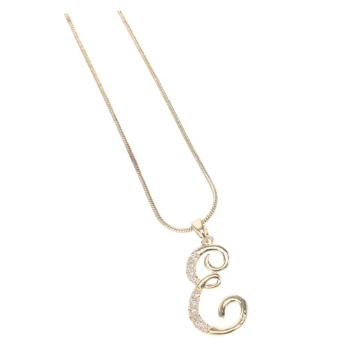 CONGARTENO Damen Halskette Buchstabe E mit Zirkonia Anhänger Kupfer Halskette Modischer Buchstaben Schmuck zum Muttertag Alltag und Besondere Anlässe von CONGARTENO