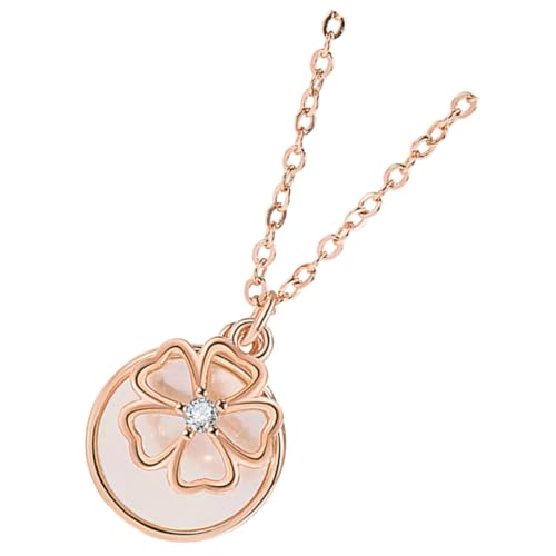 CONGARTENO Damen Kette Roségold Halskette mit Blumenanhänger Verstellbare Modischer Schmuck für Frauen Geschenkidee für Party und Alltag Hautfreundliches Kupferlegierung Design von CONGARTENO