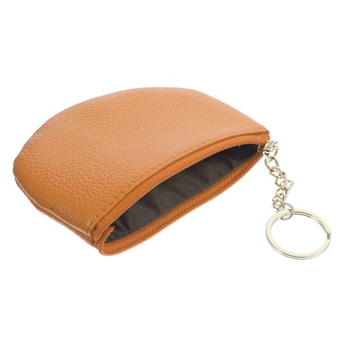 CONGARTENO Damen Münzgeldbörse Klein mit Schlüsselanhänger Kompaktes Portemonnaie für Karten Lippenstift und Schlüssel Leichtes Mini Wallet für Shopping und Reisen Gelb von CONGARTENO