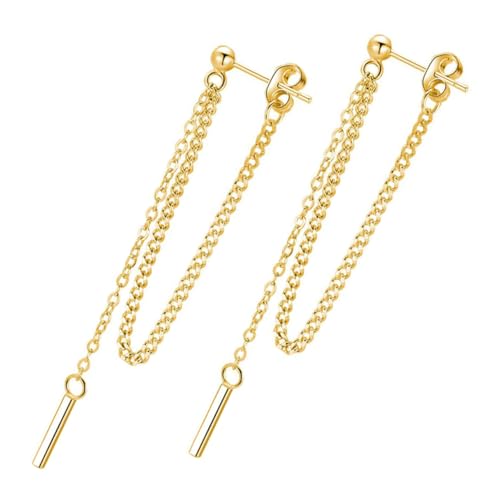 CONGARTENO Damen Ohrhänger mit Langem Ketten tassel Silber Ohrschmuck Leichte Elegante Ohrstecker für Alltag und Besondere Anlässe Modische Hängende Ohrringe für Frauen von CONGARTENO