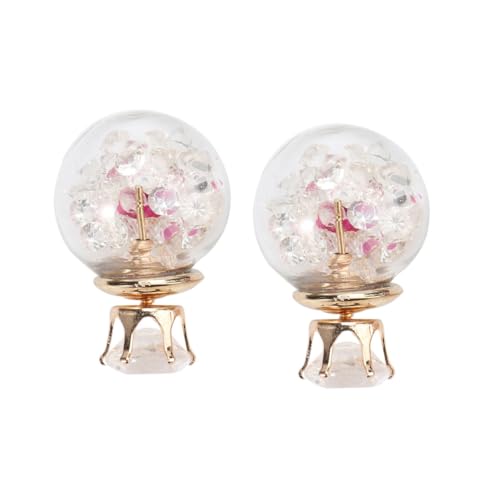 CONGARTENO Blumenohrringe Mit Glaskugel-design Ohrstecker Aus Umweltfreundlichem Material Stilvoller Ohrschmuck Für Besondere Anlässe Paarweise Schlicht Und Elegant von CONGARTENO