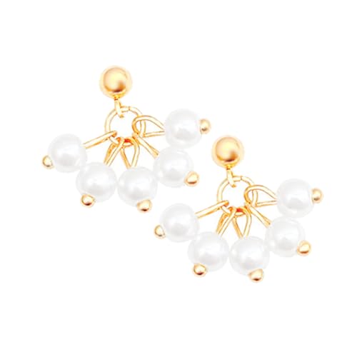 CONGARTENO Damen Ohrstecker mit Zarten Kleinen Perlen Leichte Schmuckstücke für Alltag und Besondere Anlässe Vielseitig Kombinierbar für Frauen von CONGARTENO