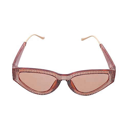 CONGARTENO Damen Sonnenbrille mit UV Schutz und Funkelnden Diamanten Retro Triangel Design Sonnenbrille für Strand und Outdoor Aktivitäten Metallischer für Stilvolle CONGARTENO Damen Sonnenbrille mit UV Schutz und Funkelnden Diamanten Retro Triangel Design Sonnenbrille für Strand und Outdoor Aktivitäten Metallischer für Stilvolle von CONGARTENO