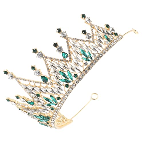 CONGARTENO Damen Tiara mit Funkelnden Strasssteinen Leichte Metallkrone Vielseitig für Hochzeit Verlobung Bühne und Festliche Anlässe Klassisch Barockes Design Passend für Braut und von CONGARTENO