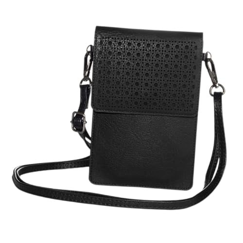 CONGARTENO Damen Umhängetasche mit Transparentem Fenster PU Handyfach Crossbody Bag für Karten Geldbörse Leichte Schultertasche mit Großem Stauraum und Langlebiger Verarbeitung von CONGARTENO