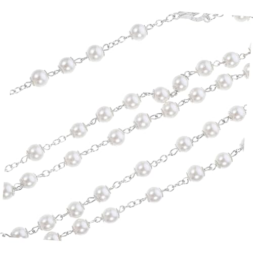 CONGARTENO Delikate Kreuzkette Damen Goldene Perlenkette Vintage Cross Neck Chain Leicht und Elegant Schmuck für Teenager Frauen Fashion Zubehör von CONGARTENO