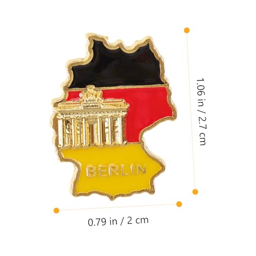 CONGARTENO Deutschland Flaggenbrosche Metall Anstecknadel mit Tropfen emaille Patriotisches Accessoire für Frauen Modischer Reverspin für Kleidung Jacken Taschen Geschenk zu Feiertagen von CONGARTENO