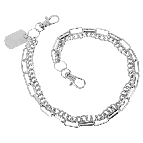 CONGARTENO Doppelschichtige Hosenkette für Frauen Metal Trouser Chain mit DIY Metallanhänger für Punk Street Fashion Vielseitig als Hüftkette oder Halskette Verwendbar Robust und Langlebig von CONGARTENO