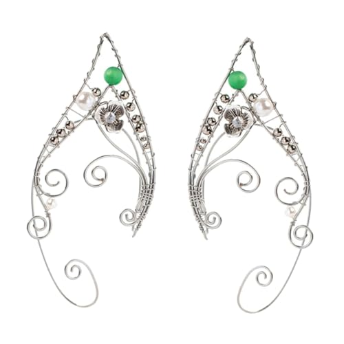 CONGARTENO Ear für Damen Handgefertigte Ohrclips Piercing Vintage Ohrmanschetten für Kostüme Partys Alltag und Besondere Anlässe von CONGARTENO