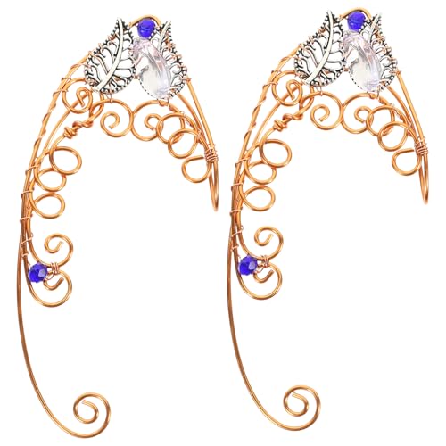 CONGARTENO Ear für Mädchen ohne Ohrlöcher Leichte Elfenohren Ohrklipser Modische Ohrschmuck für Teenager Frauen Handgefertigte Non piercing Ohrringe für Festivals und Cosplay von CONGARTENO