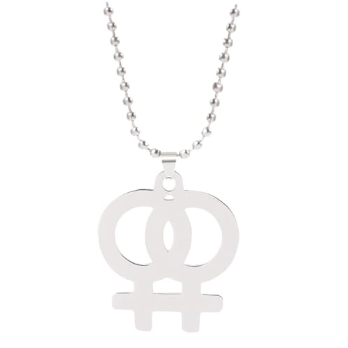 CONGARTENO Edelstahl Damen Halskette mit Weiblichem Symbol Anhänger Zweifach Geschlitztes Design Langlebige Kette für Festival Tanzparty und Cosplay Einzigartiges Schmuckornament von CONGARTENO