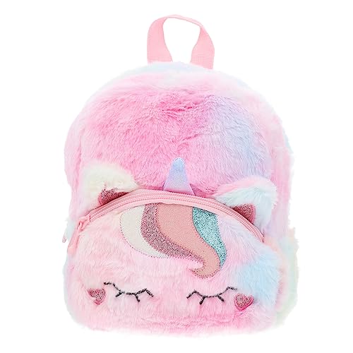 CONGARTENO Einhorn Plüsch Rucksack Für Mädchen Kleiner Schultasche Leicht Strapazierfähig Bezaubernde Umhängetasche Für Reisen Und Spielplatz von CONGARTENO