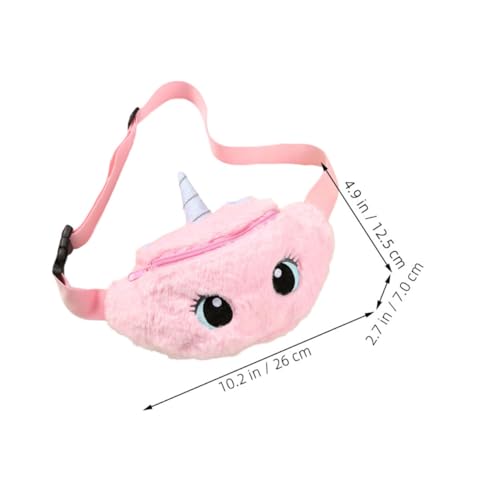 CONGARTENO Einhorn Plüsch Schultertasche Mädchen Hüfttasche Sanft Strapazierfähig für Reisen Shopping Freizeit Alltag Rosa von CONGARTENO