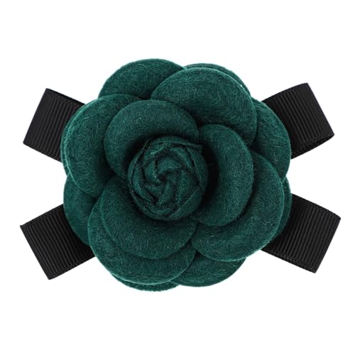 CONGARTENO Elegante Blumenbrosche Damen Anstecknadel aus Stoff mit Schmetterlingsknoten Design Stilvolle Corsage für Hochzeiten Partys und Kleidung Grüne Blumen Schmuckverzierung Geschenk von CONGARTENO