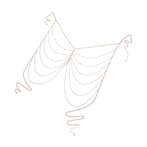 CONGARTENO Körperkette Für Damen Mehrlagiger Brustkettenschmuck Körperhalskette Kettengürtel Für Frauen Körperschmuck Für Mädchen Und Erwachsene Stilvolles Accessoire Für Partys Und von CONGARTENO