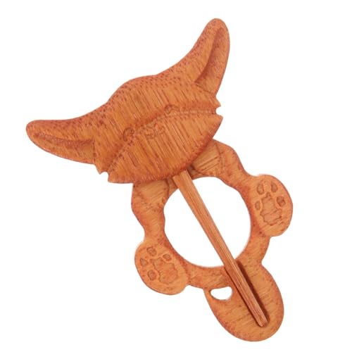 CONGARTENO Elegante Fuchs Holzbrosche Anstecknadel für Damen mit Glatter Oberfläche Modisches Accessoire für Hüte Schals und Kleidung Sicherer Halt Einzigartiges Design für Individuelle von CONGARTENO