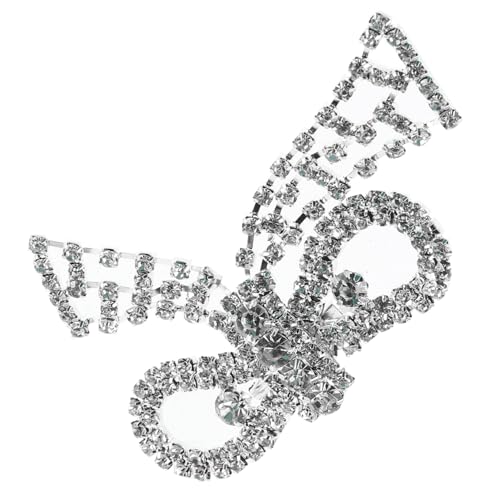 CONGARTENO Elegante Kristallbrosche mit Schleifen und Quasten Design Funkelnder Strassbesatz Sichere Anstecknadel Vielseitiges Zubehör für Anzug Kleid Schal Tasche Hochzeits und Festtagsdeko von CONGARTENO