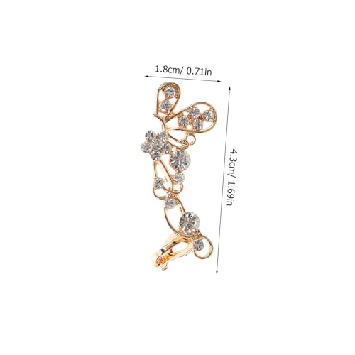 CONGARTENO Elegante Ohrclips Damen Schmetterling Ohrmanschette mit Funkelnden Strasssteinen Leicht und Bequem Schmuckaccessoire für Stilbewusste Frauen Modisches Design von CONGARTENO