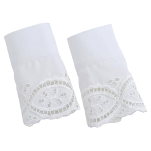CONGARTENO Elegante Spitzen armbänder Damen Spitzen Manschetten mit Rüschen Elastische Fingerlose Netzstoff wrist für Frühling Sommer Partys und Festliche Anlässe von CONGARTENO