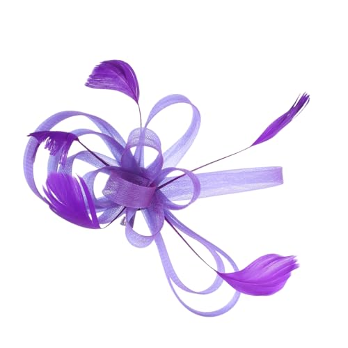 CONGARTENO Eleganter Braut Fascinator Mesh Federn Handmade Hochzeit Haarschmuck Damen Leicht und Vielseitig für Verschiedene Brautkleider Styles von CONGARTENO