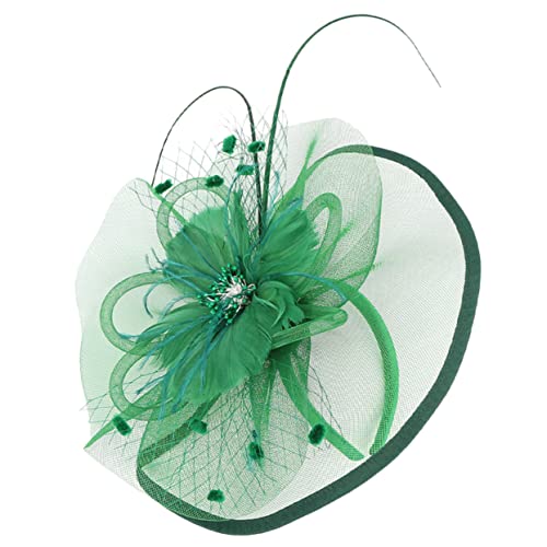 CONGARTENO Eleganter Fascinator-hut Für Damen Netzgarn Kopfbedeckung Zum Anklipsen Teeparty-hut Kopfbedeckung Im Stil Der 20er Jahre Für Besondere Anlässe von CONGARTENO