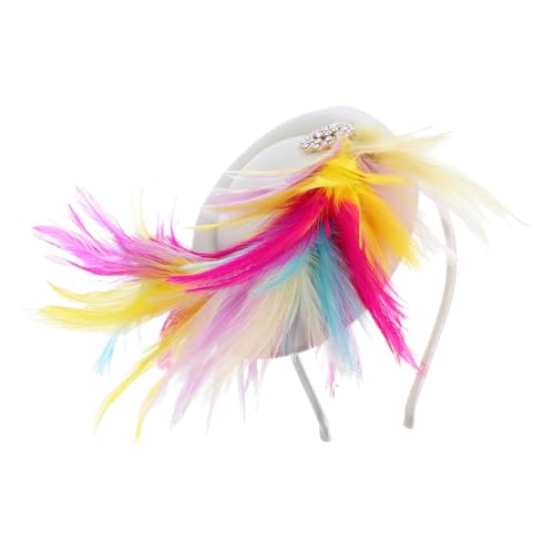 CONGARTENO Elegantes Minikäppchen Haarclip und Haarreif Damen Fascinator Kopfschmuck für Hochzeit Braut Party Festival Leichtes Material Doppelte Funktion als Haarclip und Stirnband von CONGARTENO