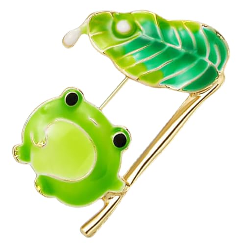 CONGARTENO Emaille Frosch Brosche Metall Anstecknadel Kreative Kleidung Schmuck Dekoration für Damen Fest Haftende Anstecker für Mütze Schal Tasche und Anzug Modisches Accessoire Unisex von CONGARTENO