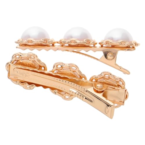 CONGARTENO Haarspangen Mit Druckknöpfen Für Damen Aus Perlenhaarspangen Für Hochzeiten Modeaccessoires Für Frauen Haarspangen Mit Perlen Für Dünnes Haar von CONGARTENO