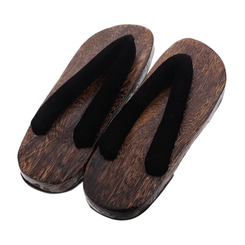 CONGARTENO Ergonomische Herren Clogs Holzsandalen mit Rundem Zehenbereich Traditionelle Japanische Kimono Schuhe Retro Stil für Alltag und Cosplay von CONGARTENO